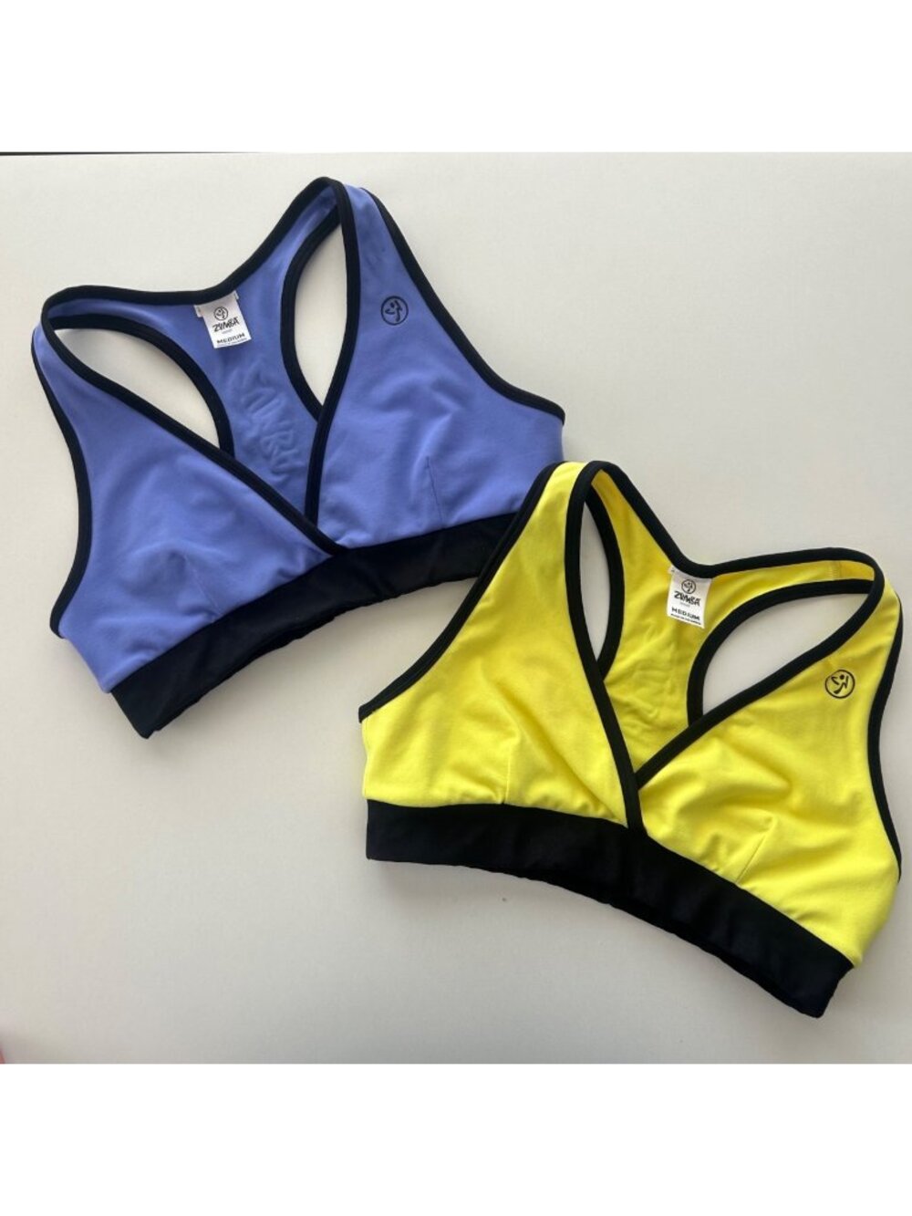 Lot of 2 ZUMBA Swing Sports Bras Size Medium EXCELLENT Condition